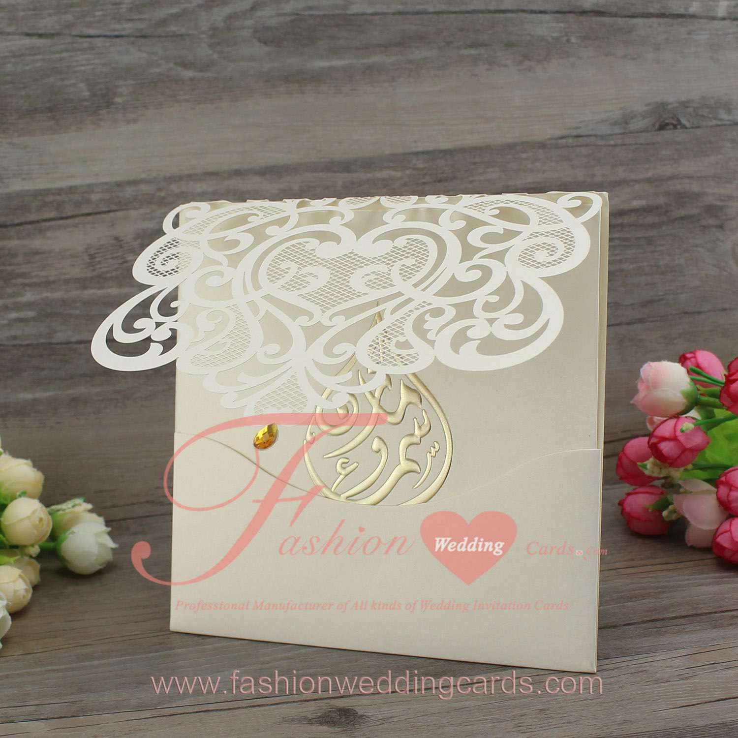 Unusual Laser Cut Pocket Wedding Invitations UK 